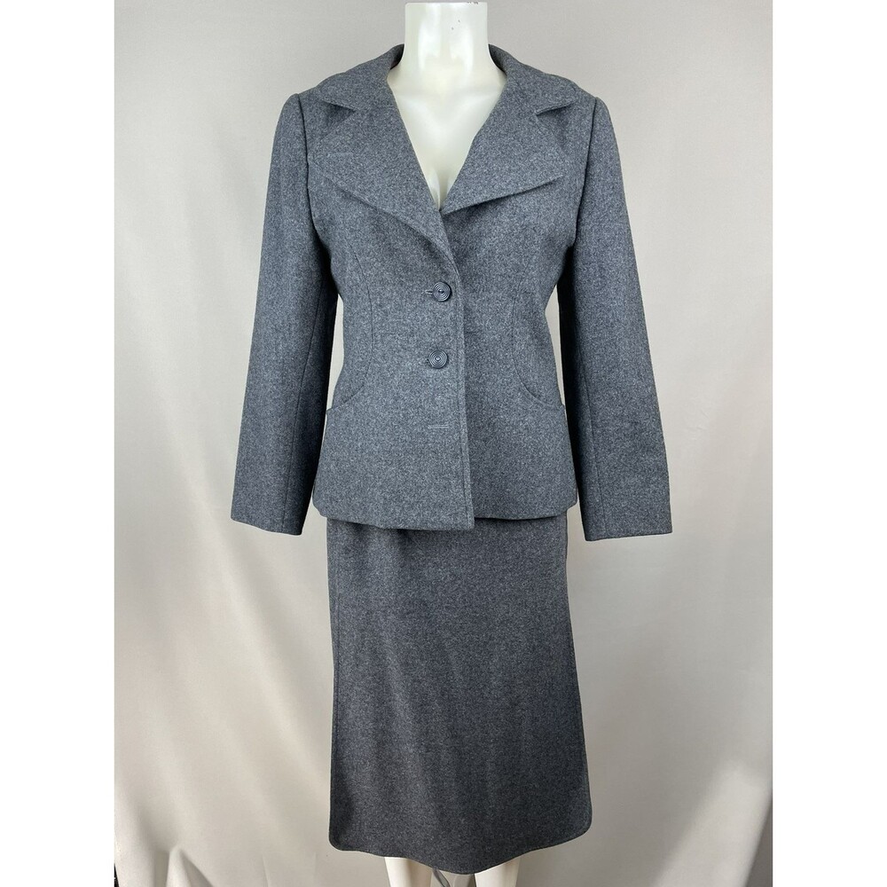 Chloe Wool Skirt Suit Women's XS/40 Vintage cir 1973-77 France by Karl Lagerfeld